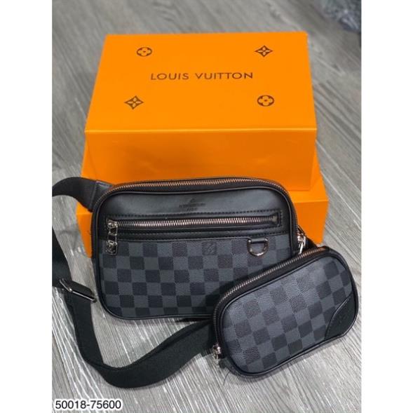 [Sẵn Hàng] Combo Túi Đeo Chéo Nam LV Siêu Cấp Full Box - Túi Da LV Đeo Chéo Full Box