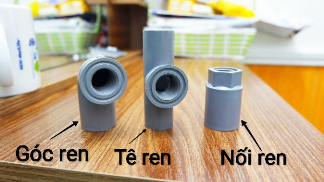 Cút Co Góc Tê Nối Răng Ren Trong. Cỡ 21, 27 Nhựa PVC