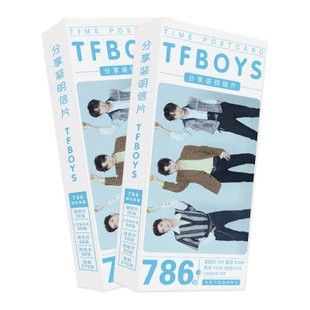 Postcard TFboys postcard Vương Tuấn Khải Dịch Dương Thiên Tỷ Vương Nguyên bộ ảnh có ảnh dán sticker lomo bưu thiếp