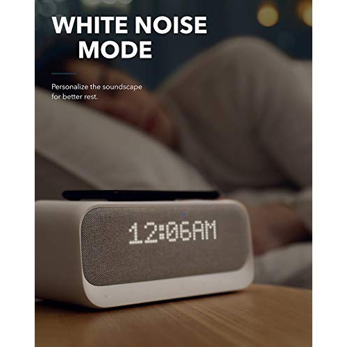 (Loa Anker)Loa bluetooth 3 trong 1 kiêm sạc không dây và đồng hồ báo thức chính hãng Anker Soundcore Wakey A3300