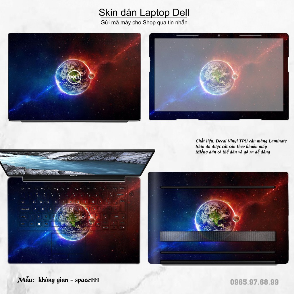 Skin dán Laptop Dell in hình không gian _nhiều mẫu 19 (inbox mã máy cho Shop)