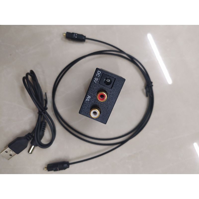 Digital to analog audio converter bộ chuyển đổi âm thanh optical coaxial sang cổng hoa sen