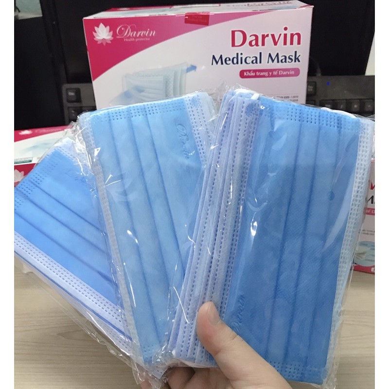 [⚡ ĐỦ MÀU TRẮNG XANH ĐEN XÁM⚡]   Khẩu Trang AMI- Hộp 50 cái Khẩu trang y tế 4 lớp chuẩn hiệu AMI | BigBuy360 - bigbuy360.vn