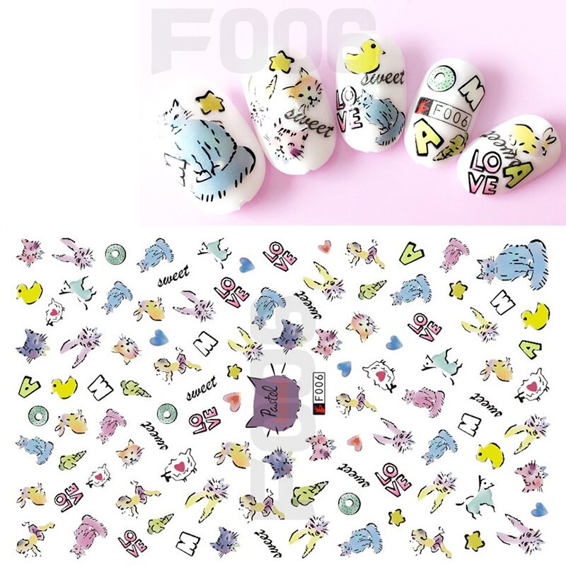 [ Lẻ ] Sticker dán móng tay hình vicky producce f150