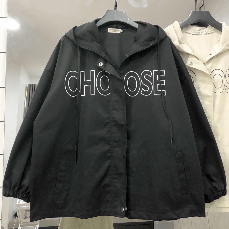 Áo Khoác Jacket Form Rộng CHOOSE Vải Dù Trượt Nước Phong Cách Ulzzang - 84unisex