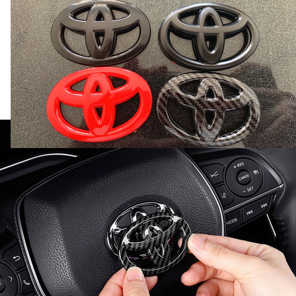 Miếng Dán Logo Trang Trí Vô Lăng Xe Hơi Toyota Corolla Camry Supra CHR
