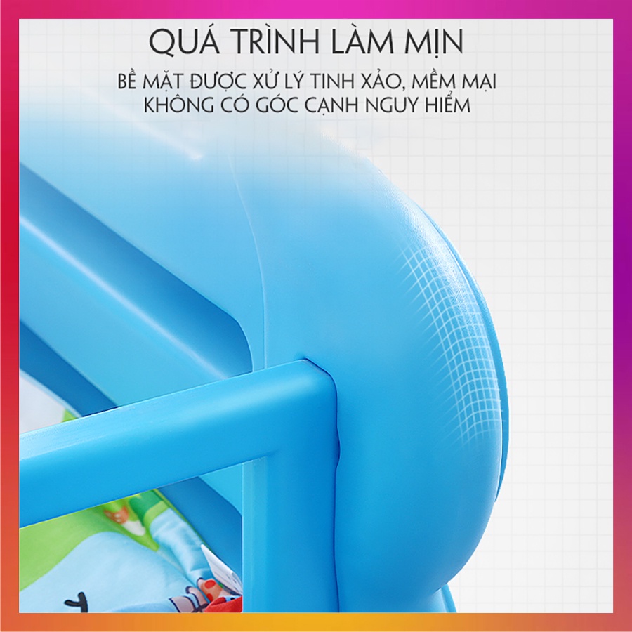 Giường nhựa cho bé HOLLA, giường nhựa trẻ em, kích thước 142 x 62 x 60 Cm  phù hợp cho bé từ 1- 6 tuổi