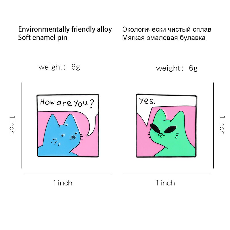 Ghim cài áo hình chú mèo hoạt hình ngộ nghĩnh dễ thương