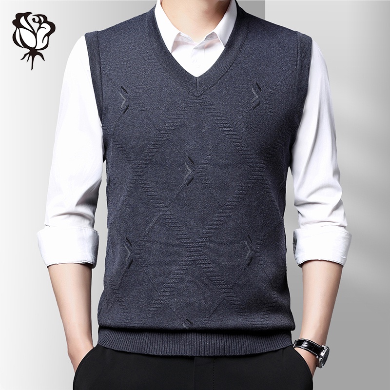 Áo Len Dệt Kim Sát Nách Có 3 Màu Thời Trang Dành Cho Nam Giới