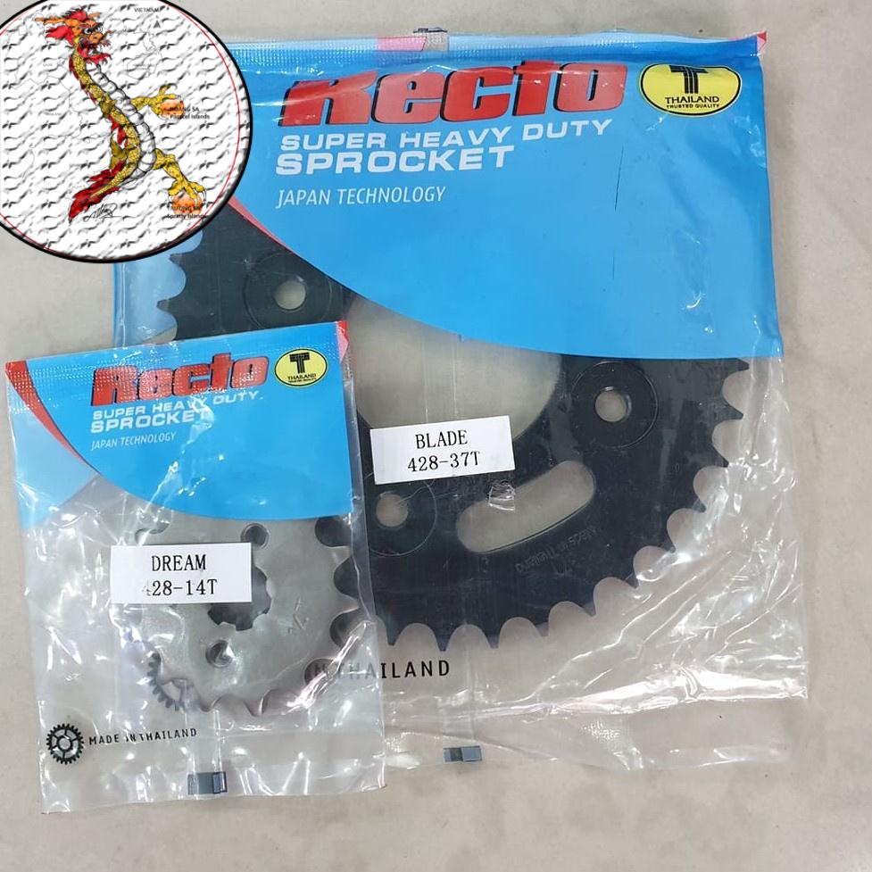 [FreeShip]  Nhông Dĩa Recto Made in ThaiLand (Honda Blade), Nhông dĩa cho xe wave Blade nhông 14 dĩa 37