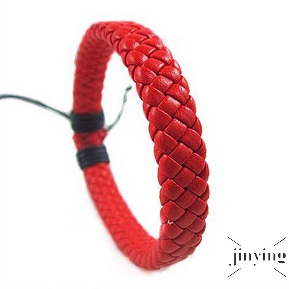 GETNOIVAS Vòng tay da pu thiết kế đơn giản cho nam và nữ