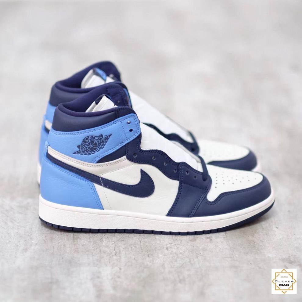 [FREESHIP+VOUCHER] Giày Thể Thao Sneakers AIR JORDAN 1 Retro High Obsidian UNC Xanh Than Gót Xanh Dương Cao Cổ | BigBuy360 - bigbuy360.vn