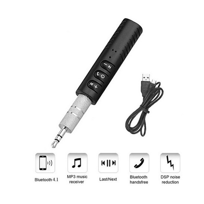 Thiết Bị Nhận Tín Hiệu Âm Thanh Bluetooth Không Dây Jack 3.5mm Cho Máy Nghe Nhạc Mp3 Trên Xe Hơi