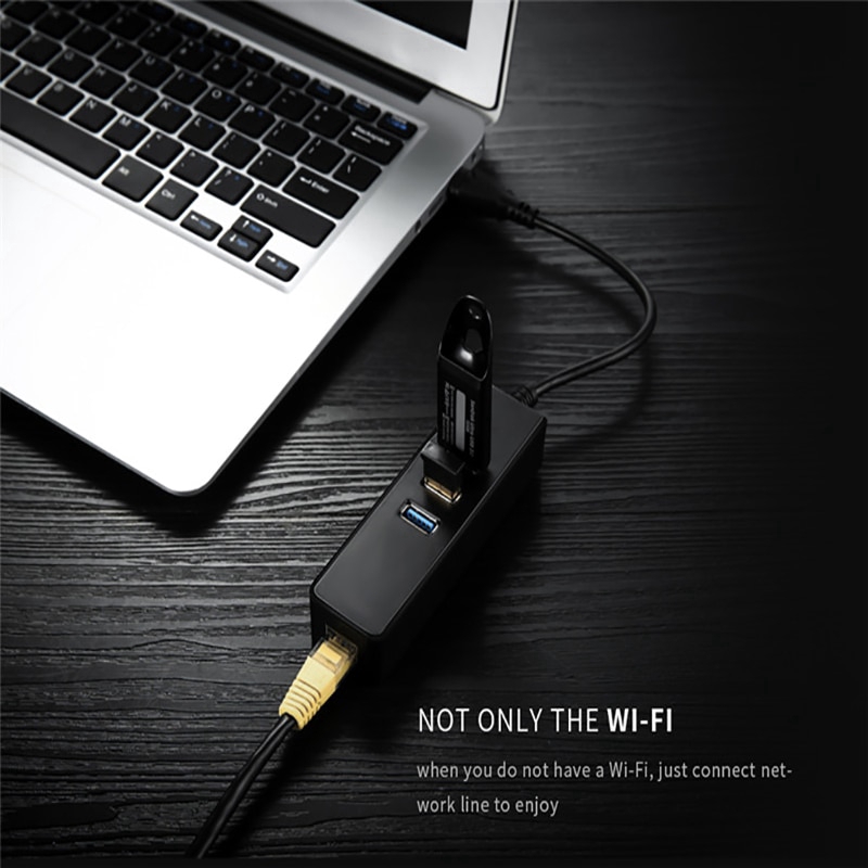 Thiết bị nối Ethernet LAN RJ45 Gigabit có 3 ổng USB 3.0 | BigBuy360 - bigbuy360.vn