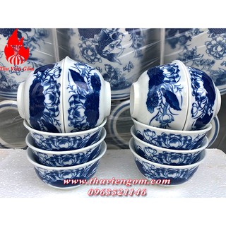 Bát thờ sen chuẩn Gốm sứ Bát Tràng (10 chiếc )