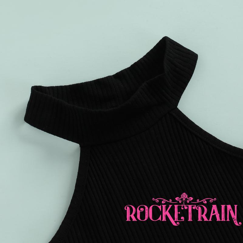 ✦Wb♡Set Áo Dệt Kim Không Tay Màu Trơn Phối Chân Váy Ngắn Kèm Thắt Lưng Sành Điệu Cho Nữ