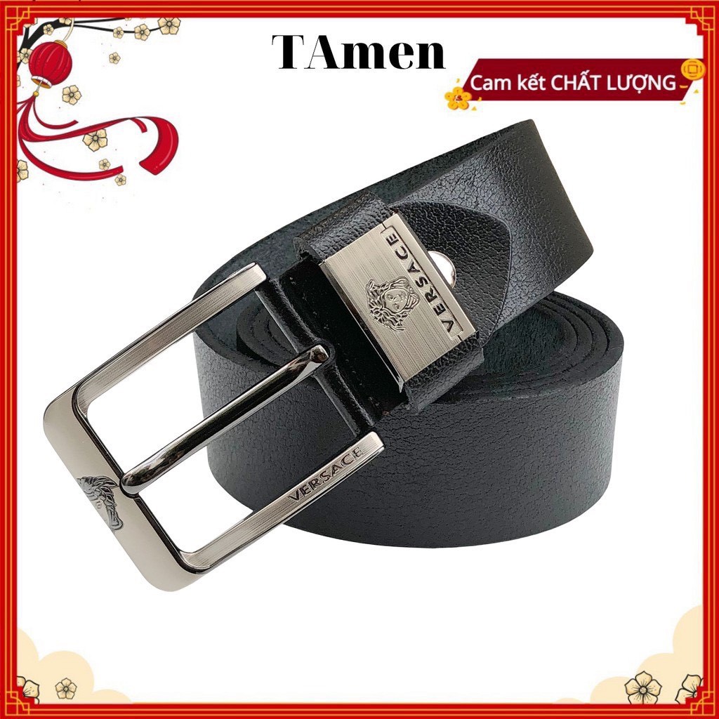 Dây nịt nam da bò cao cấp mặt khóa hợp kim chống rỉ khóa gài tự động TAmen
