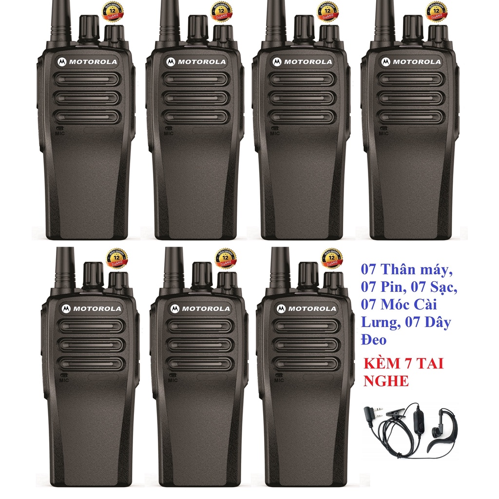 Bộ 7 Bộ đàm công suất lớn Motorola VX3688 (8W thực, loa to, cự ly liên lạc vượt trội, giá siêu rẻ trong phân khúc)