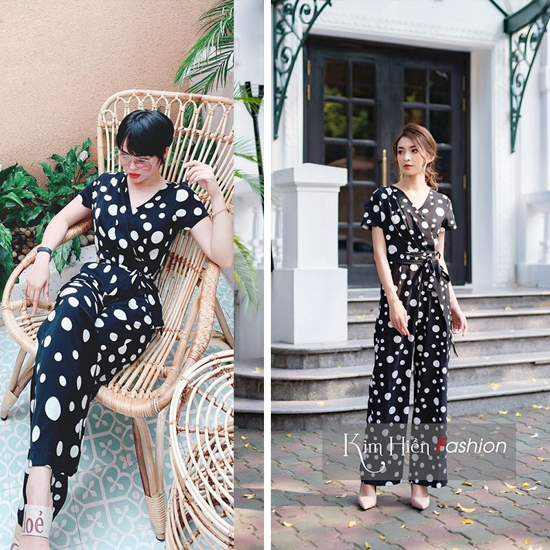 Jump Voan Đốm, Jumpsuit Dài Chất Voan Mềm, Đồ Bộ Nữ Phong Cách Cao Cấp. Liin clothing