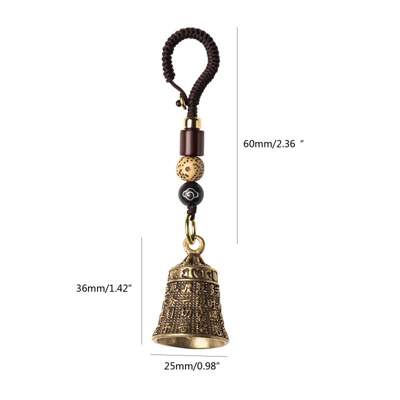 Chuông Phật Bằng Đồng Thau Handmadeu1 Phong Cách Cổ Điển Dùng Treo Chìa Khóa / Trang Sức