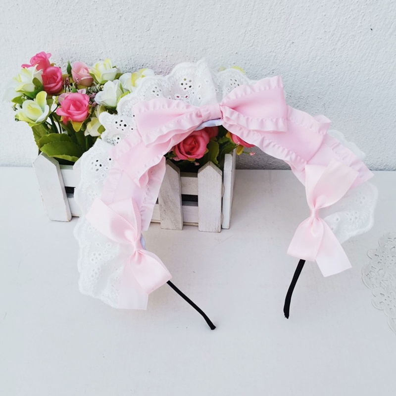 Băng Đô Nơ Cài Tóc Handmade Phong Cách Lolita