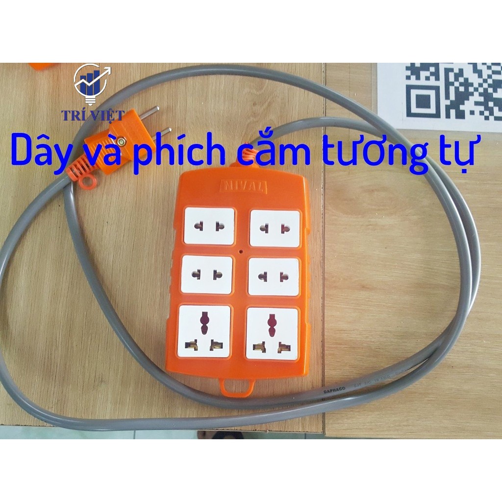 Ổ cắm điện chịu tải cao 3 lỗ 6000W (có loại kèm dây + phích cắm chịu tải)