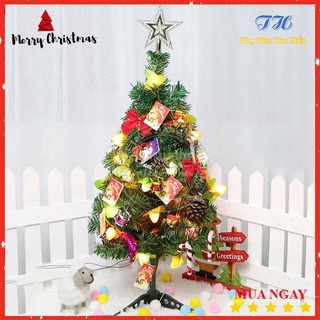 Cây Thông Noel Để Bàn 60Cm Mini Trang Trí Giáng Sinh Full Phụ Kiện Cho Phòng Khách, Phòng Ngủ, Bàn Làm Việc