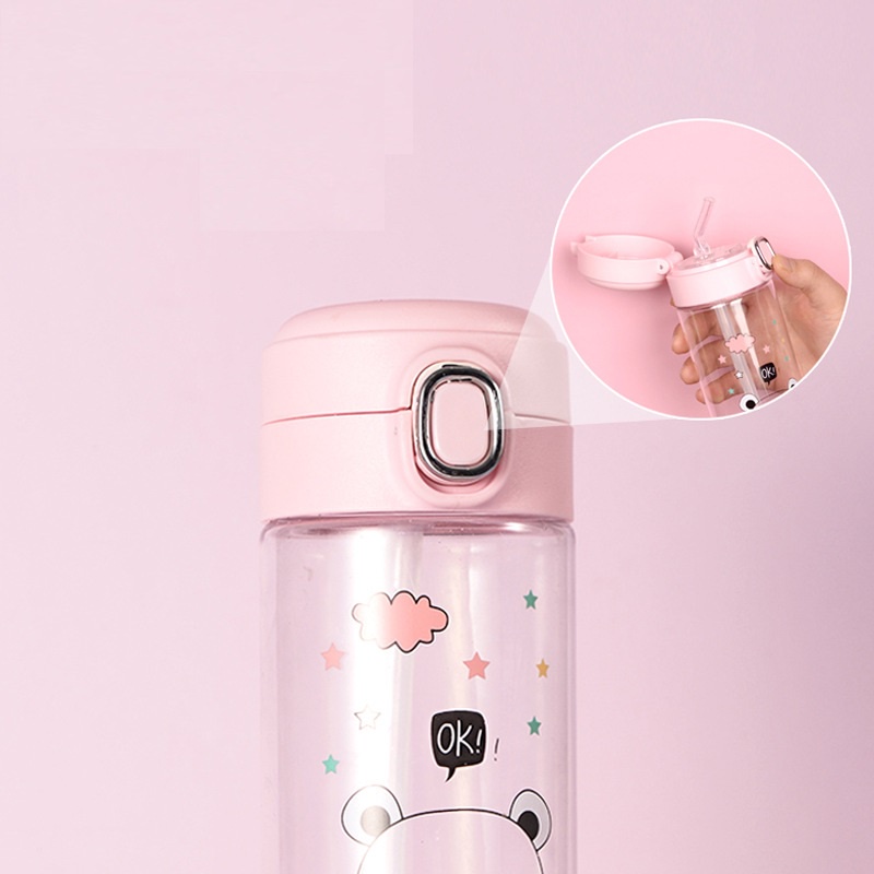 Bình nhựa đựng nước cho bé 350ml- Tặng kèm nhiều Sticker