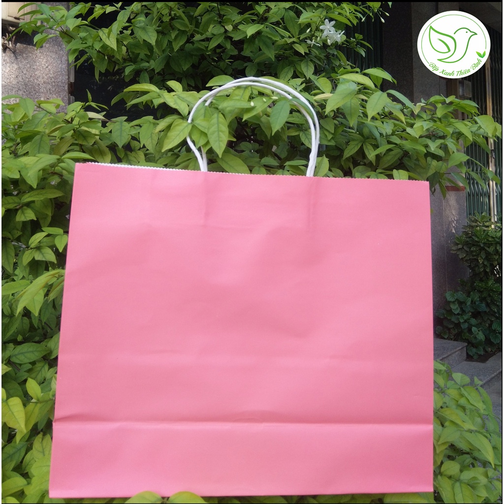 10 Túi đựng quà, túi giấy nhiều màu, nhiều size có quoai chắc chắn, sang trọng, bền bỉ, an toàn với môi trường
