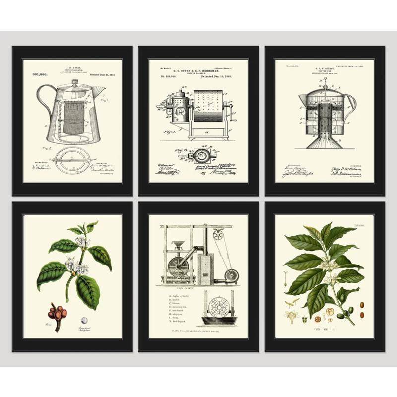 Tranh Vải canvas Treo Tường Trang Trí Quán Cà Phê Phong Cách Vintage
