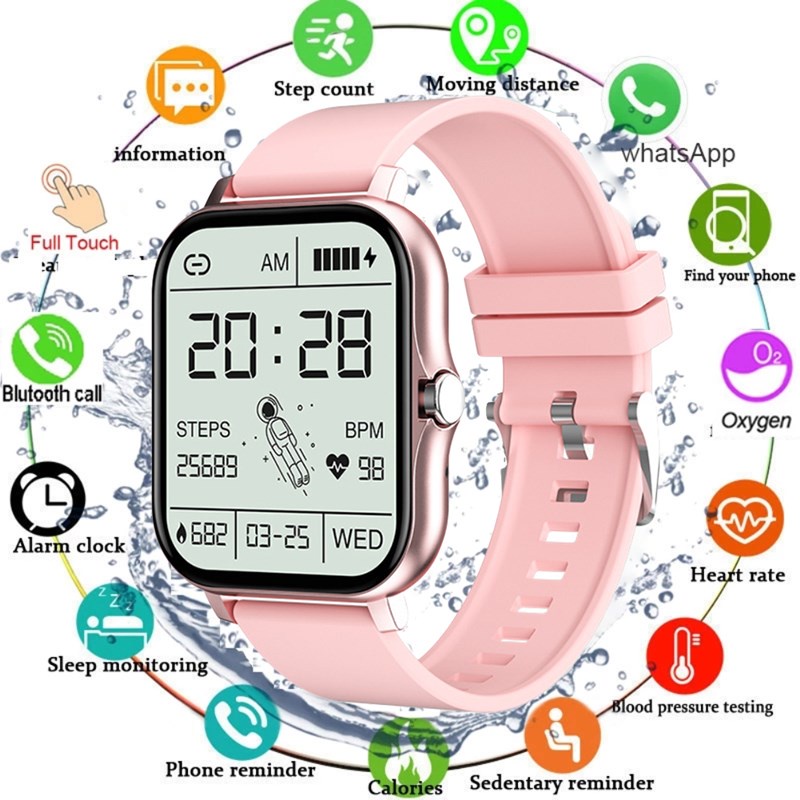 Đồng Hồ Thông Minh TZUZL Bluetooth Màn Hình 1.69 Inch Theo Dõi Nhịp Tim