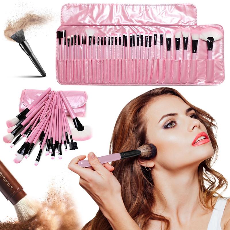 Set 32 Cọ Trang Điểm Chuyên Nghiệp Kèm Túi Đựng Ốp