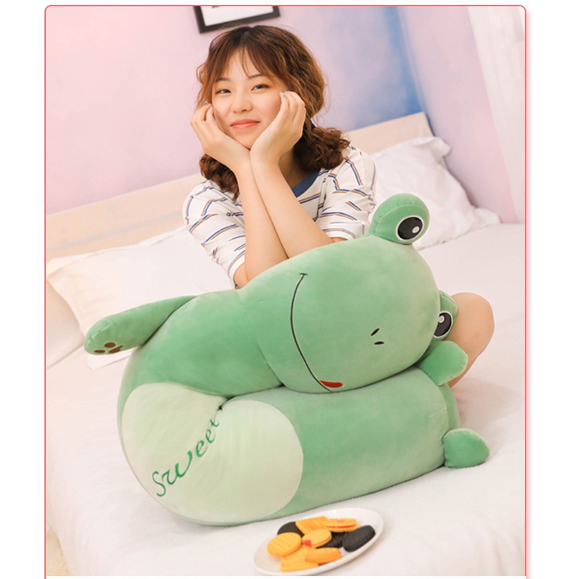 GỐI ÔM MINISO HÌNH THÚ (THỎ, ẾCH, KHỈ, SƯ TỬ) 90CM---&gt;100CM