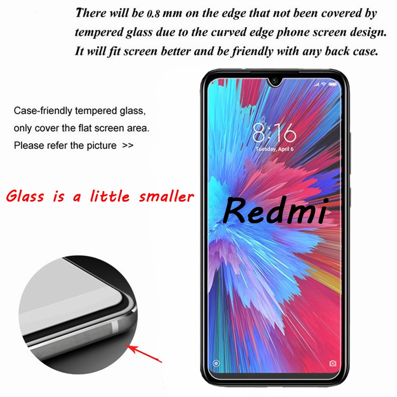 Bộ kính cường lực bảo vệ màn hình và camera cho Xiaomi Redmi Note 7 Pro