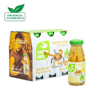 Nước Yến Đông Trùng Hạ Thảo - Lốc 6 Chai × 185 ml - Nutrinest Green Bird