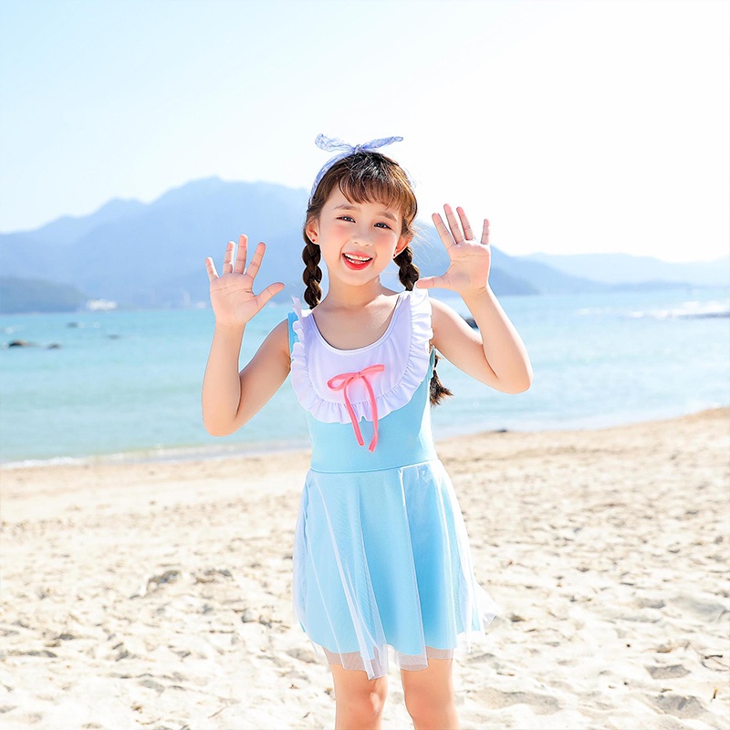 Bộ Đồ Bơi Một Mảnh Họa Tiết Dễ Thương Cho Bé Gái