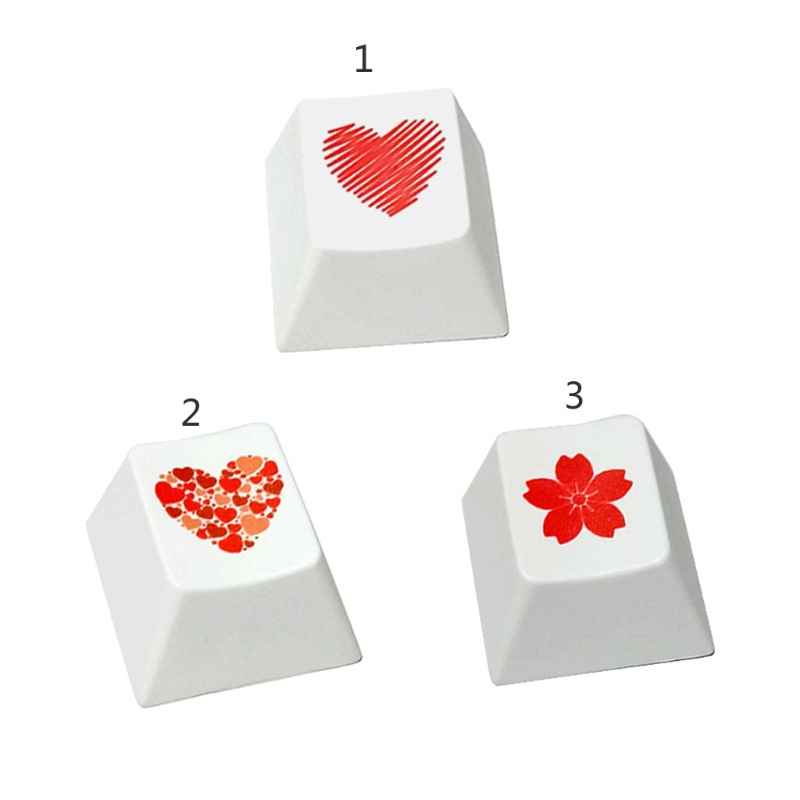 Nút bàn phím PBT bằng ABS bền hình trái tim màu đỏ cho bàn phím cơ Cherry Mx Switch 1Key R4