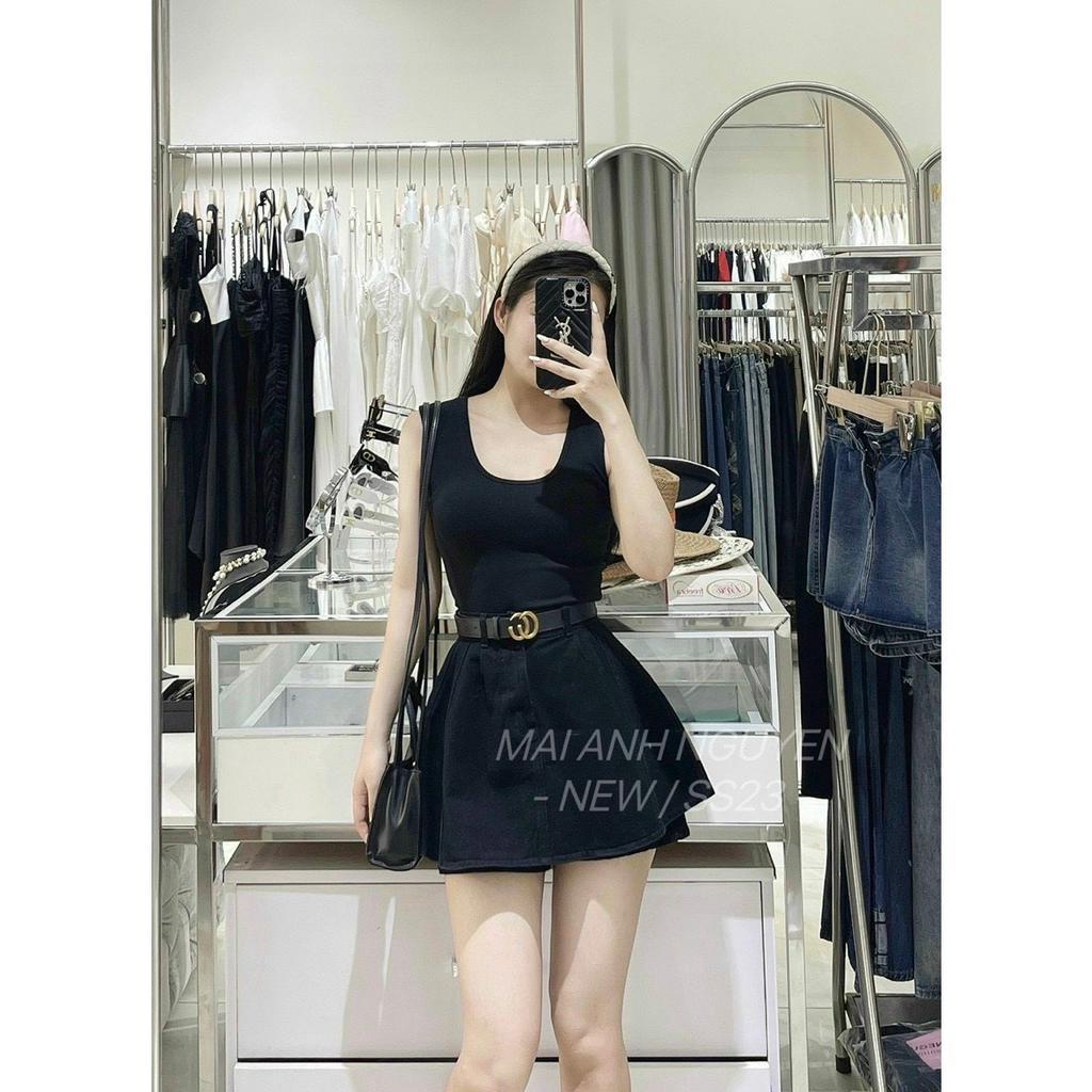 Chân váy jeans bò xòe ngắn 2 lớp M3380