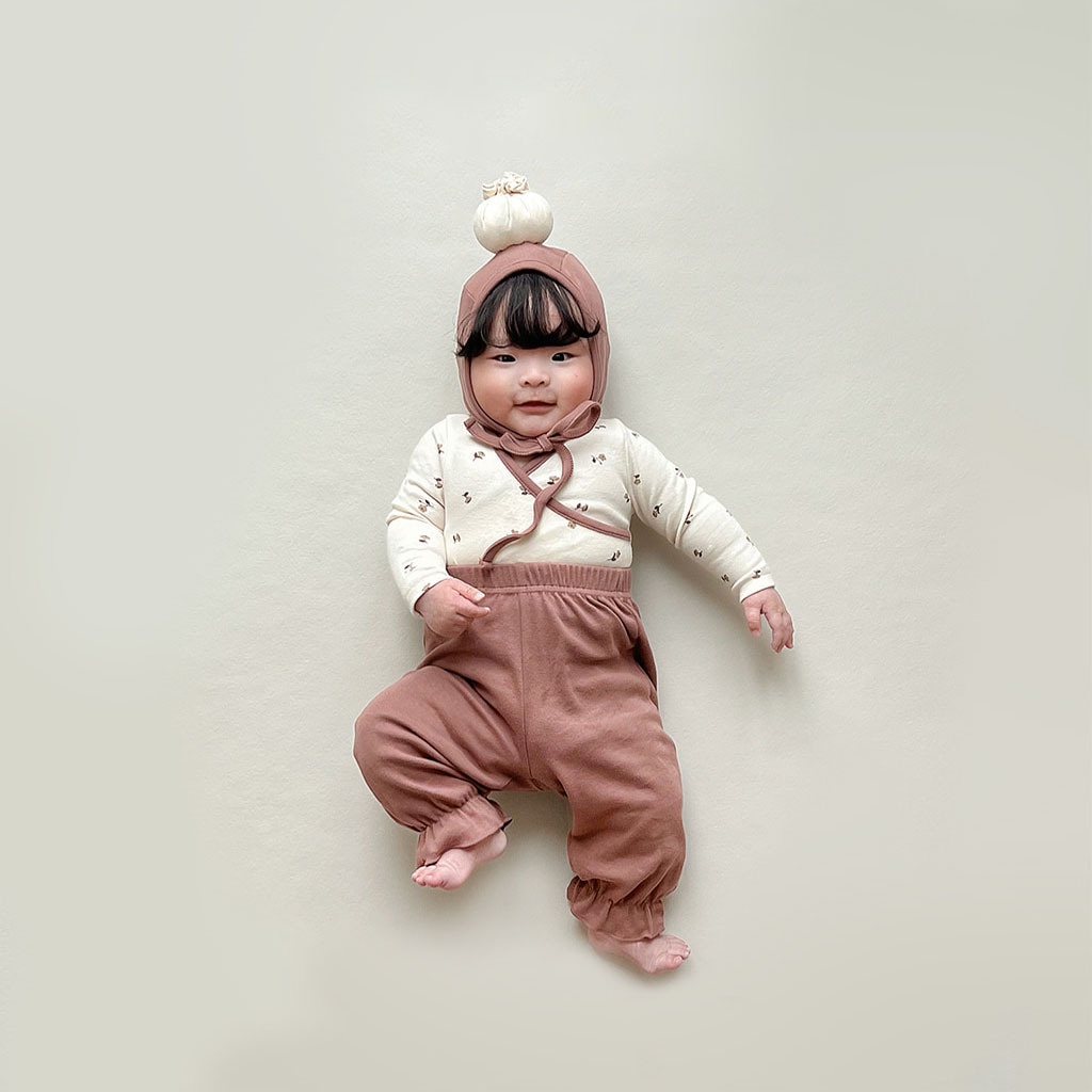 Bộ Áo Liền Quần Phong Cách baozi Dễ Thương Thời Trang Mùa Thu Cho Bé Gái 0-24 Tháng Tuổi 752w