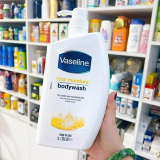 Sữa tắm trắng da dưỡng ẩm vaseline total moisture body wash 1000ml - hàng chính hãng 100%