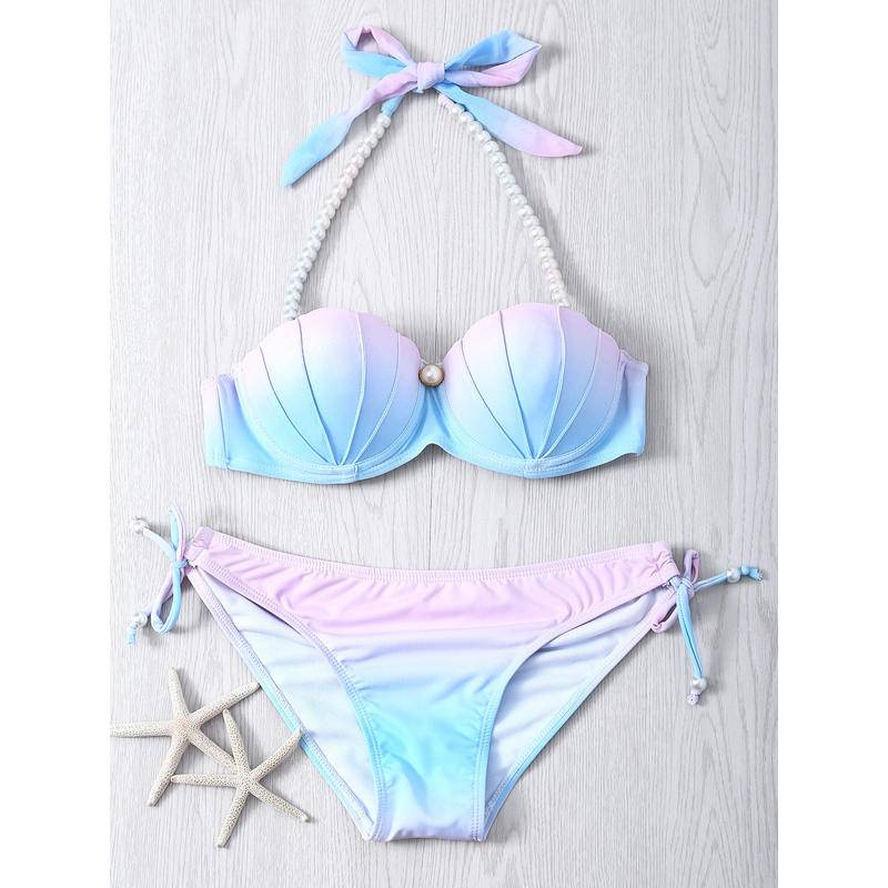 Bộ Đồ Bơi bikini Hình Vỏ Sò Phong Cách Công Chúa Cho Nữ