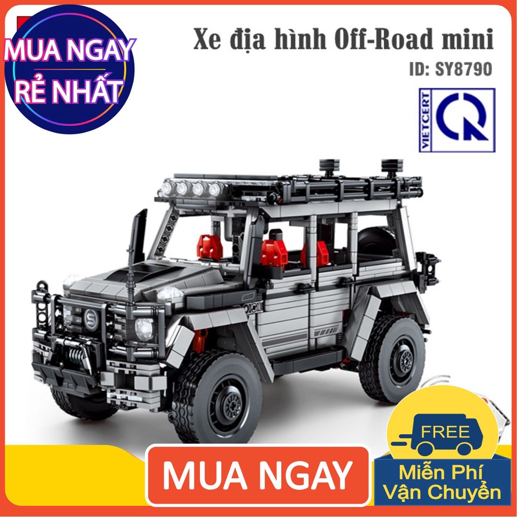 Đồ chơi lắp ráp xe ô tô- Lego lắp ghép mô hình xe Mercedes G63 điều khiển từ xa- Hàng cao cấp- Bảo hành 12 tháng