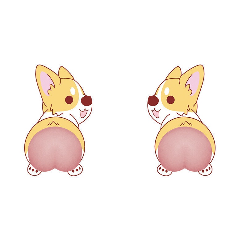 (Hàng Có Sẵn) Miếng Dán Bảo Vệ Thân Xe Hơi Chống Trầy Xước Chống Va Chạm Hình Mông Dễ Thương