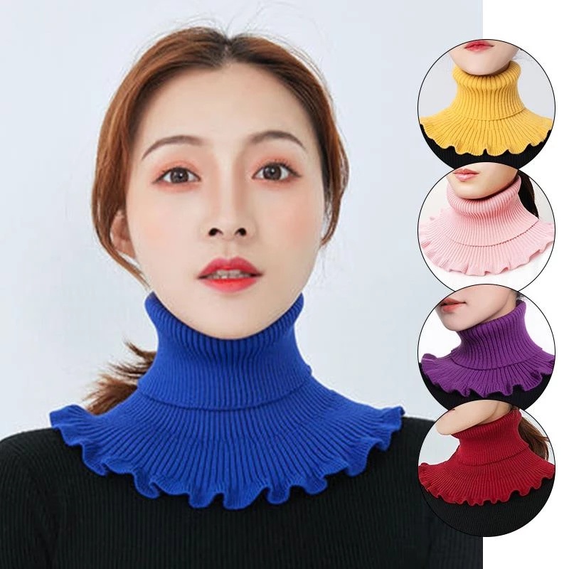 Cổ áo giả lông cừu thời trang giữ ấm cho nữ