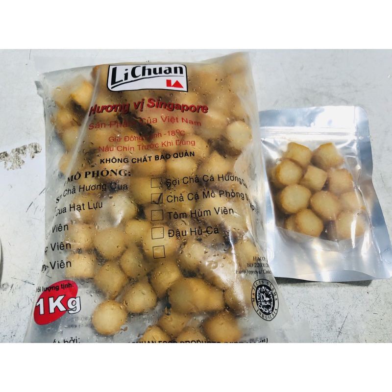 Sò điệp Lichuan Singapore túi 1kg gồm 90 viên