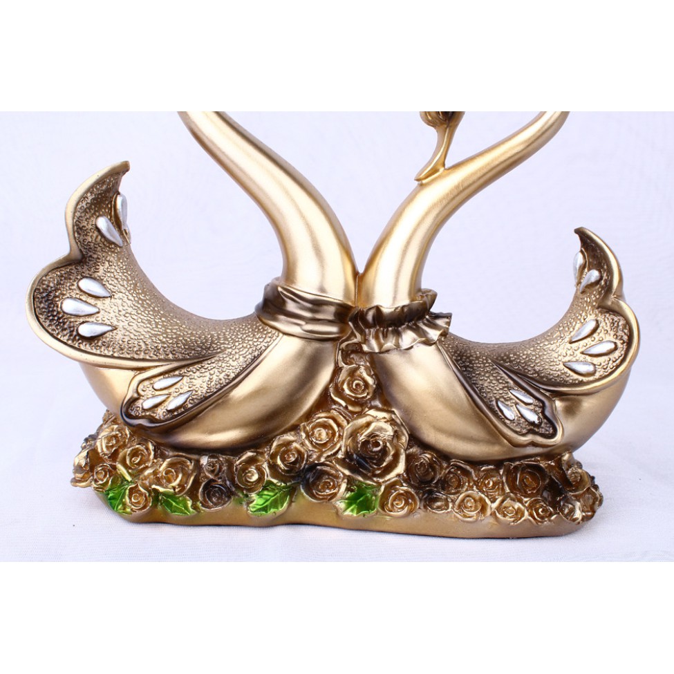 tượng thiên nga. decor trang trí. nội thất trang trí. tượng thiên nga trang trí phòng khách. set tượng thiên nga.