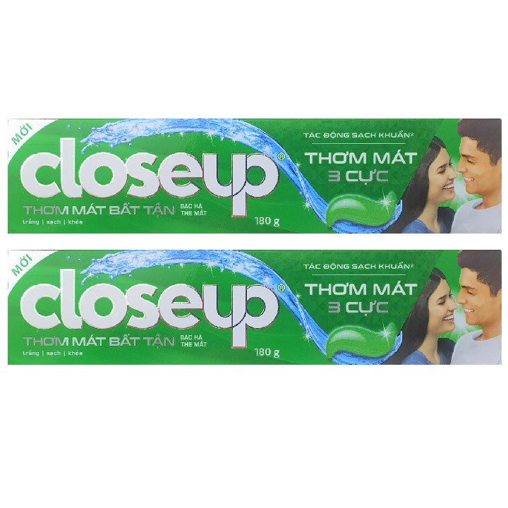 Kem Đánh Răng Close Up Thơm Mát Bất Tận - Bạc Hà The Mát 180g