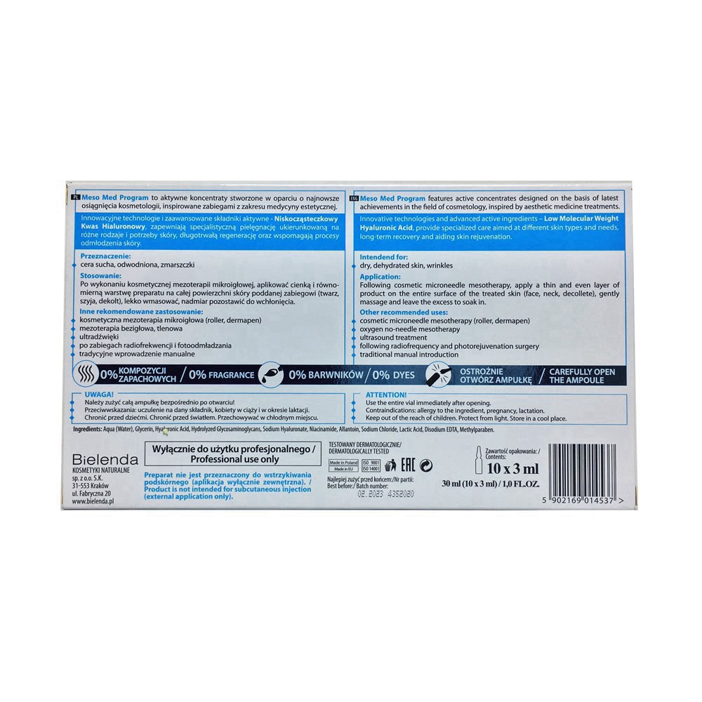 Tế Bào Gốc Dành Cho Da Bị Tổn Thương Do Lăn Kim Cho Da Khô Thiếu Ẩm Thiếu Mịn Màng Bielenda 3ml x 10 Ống - Alehehe Shop