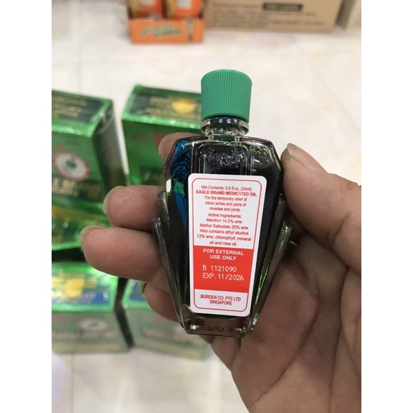 Combo 2 chai Dầu Gió  con Ó Trắng và Vàng &  Eagle Brand Lavender Aromatic 24ml