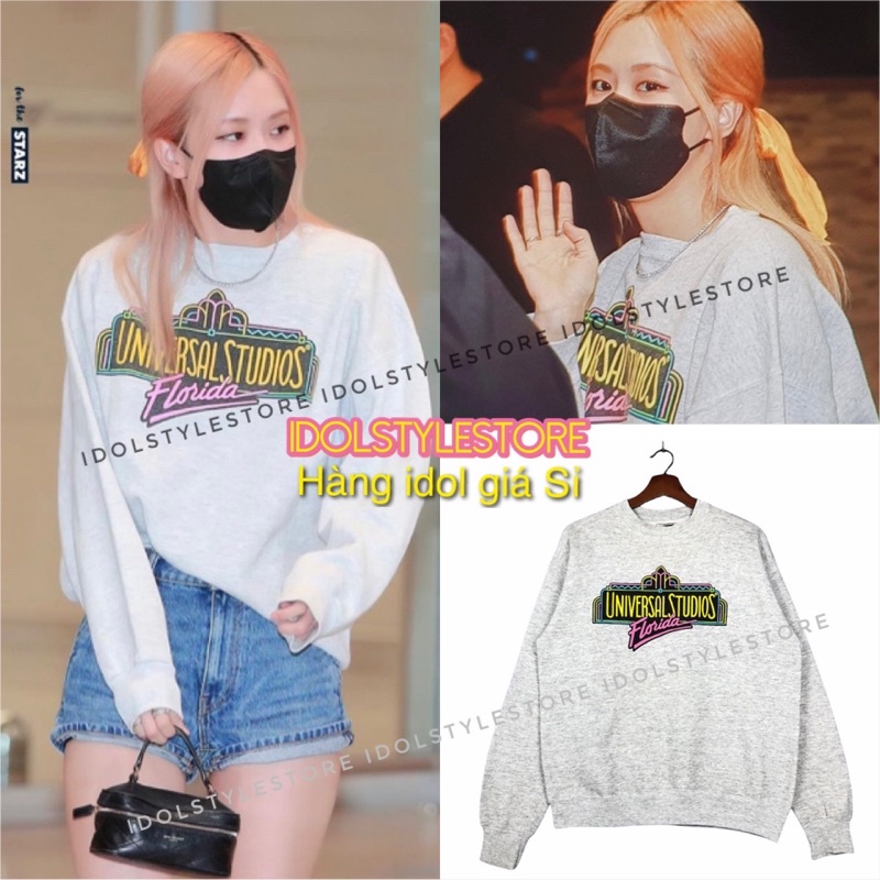 Áo nỉ sweater Universal như Rose Rosie Blackpink Rosé
